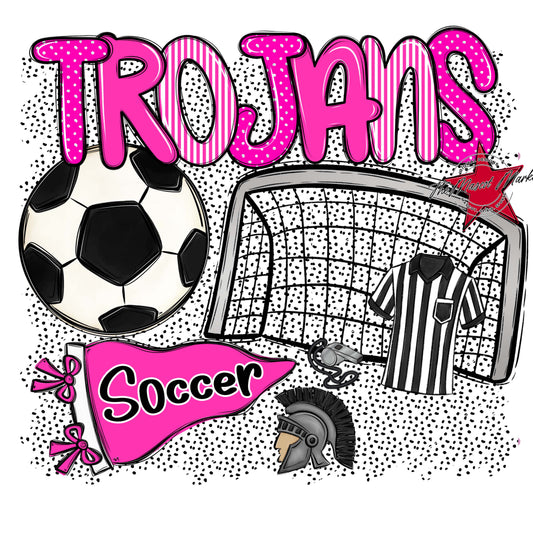 Trojans Soccer Spirit-Pink