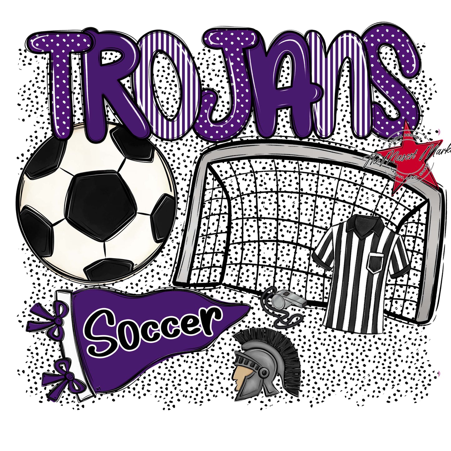 Trojans Soccer Spirit-Purple