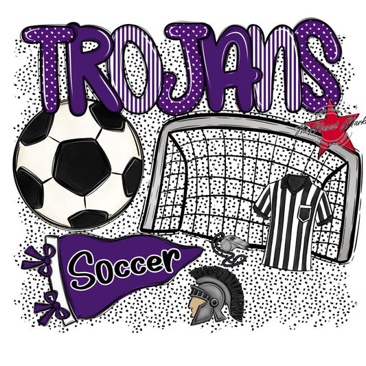 Trojans Soccer Spirit-Purple