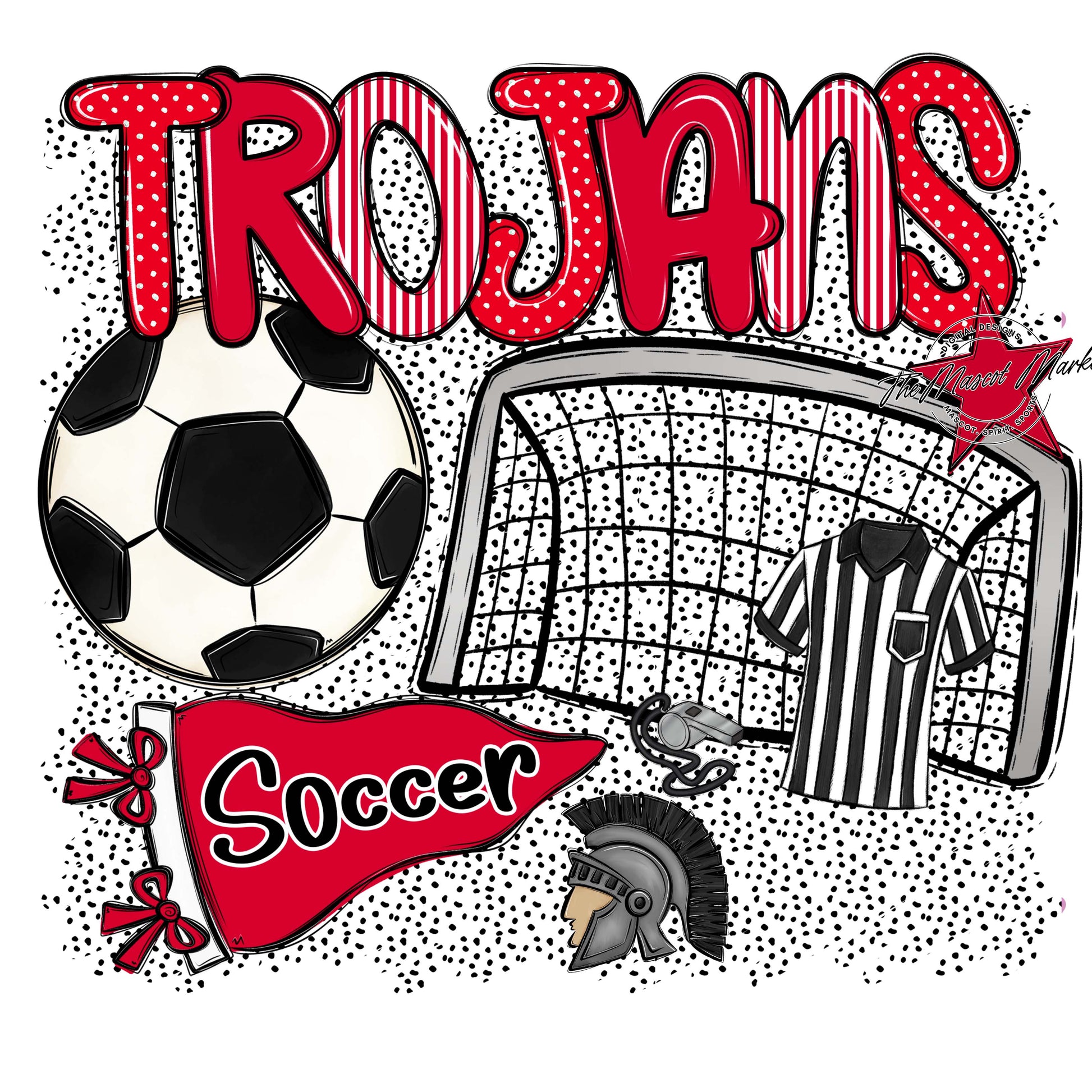 Trojans Soccer Spirit-Red
