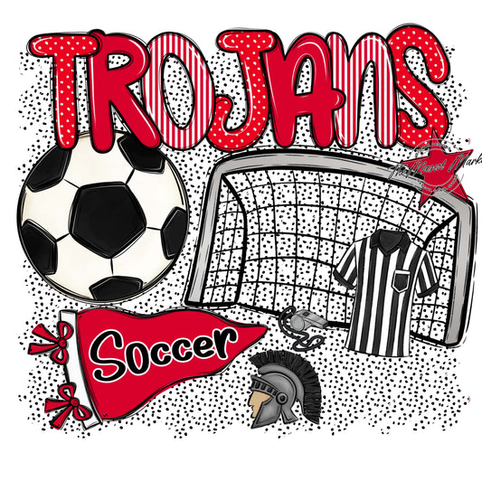 Trojans Soccer Spirit-Red