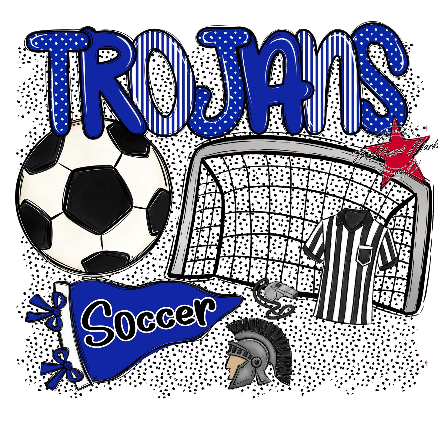 Trojans Soccer Spirit-Royal Blue