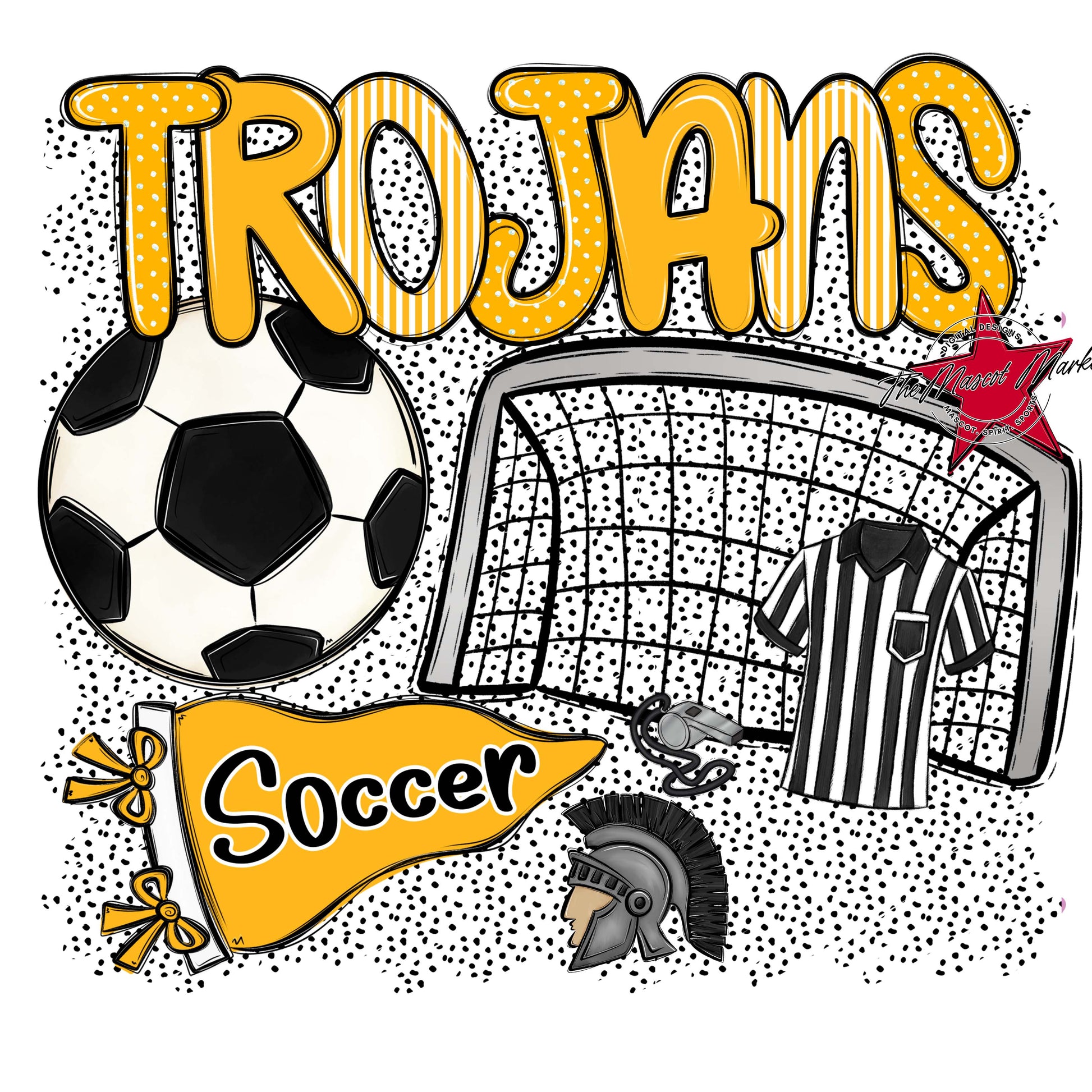 Trojans Soccer Spirit-Yellow