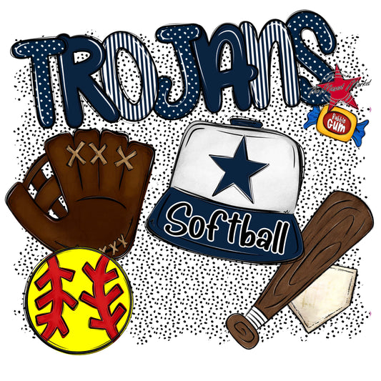 Trojans Softball Spirit-Navy
