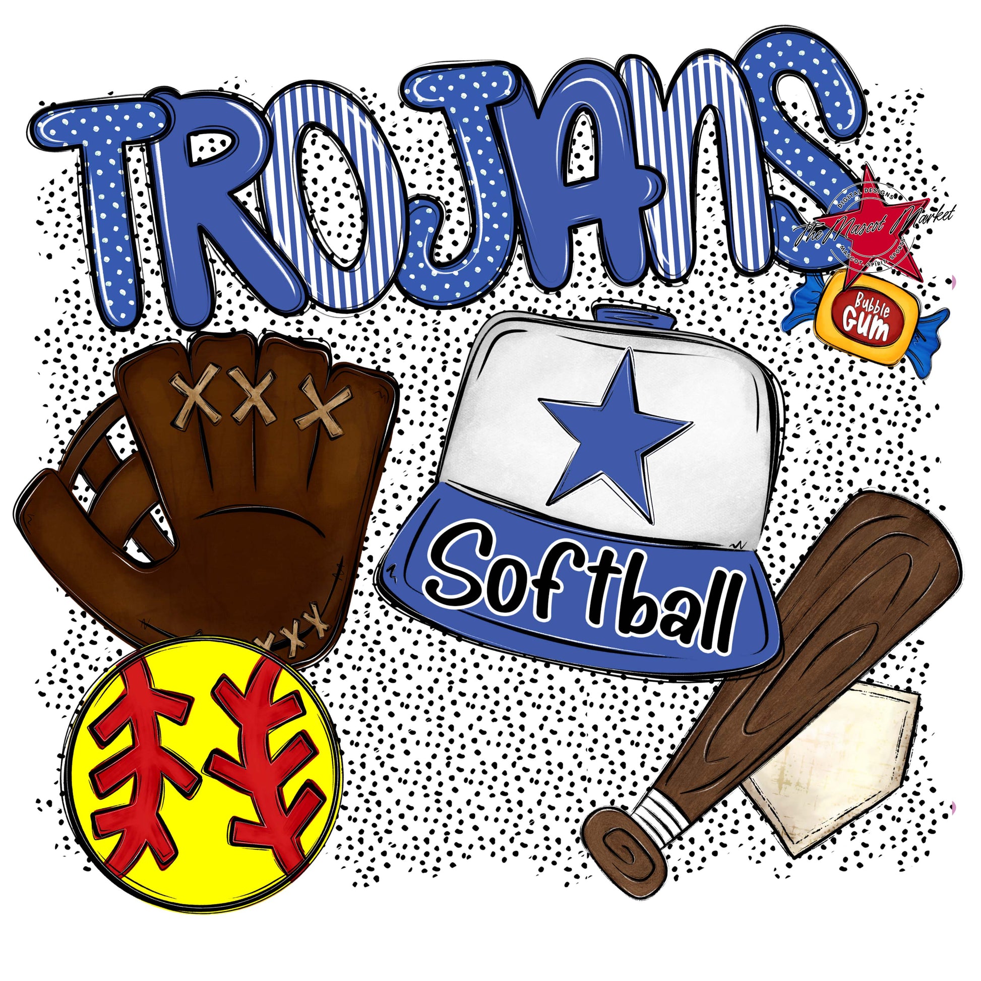 Trojans Softball Spirit-Off Blue