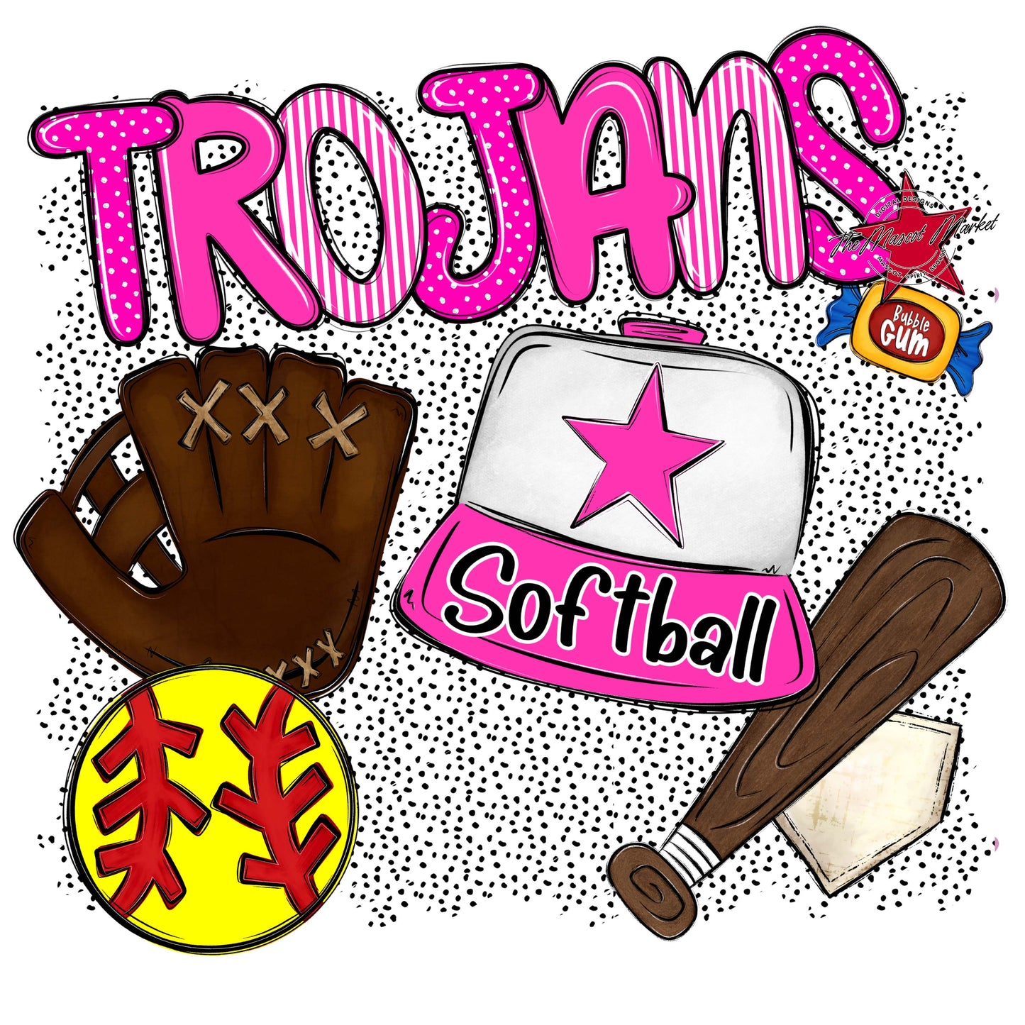 Trojans Softball Spirit-Pink