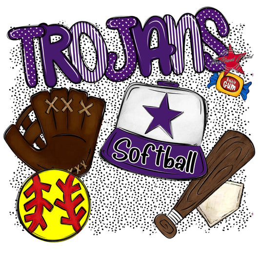Trojans Softball Spirit-Purple