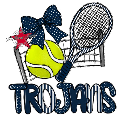 Trojans Tennis Spirit Design-Navy