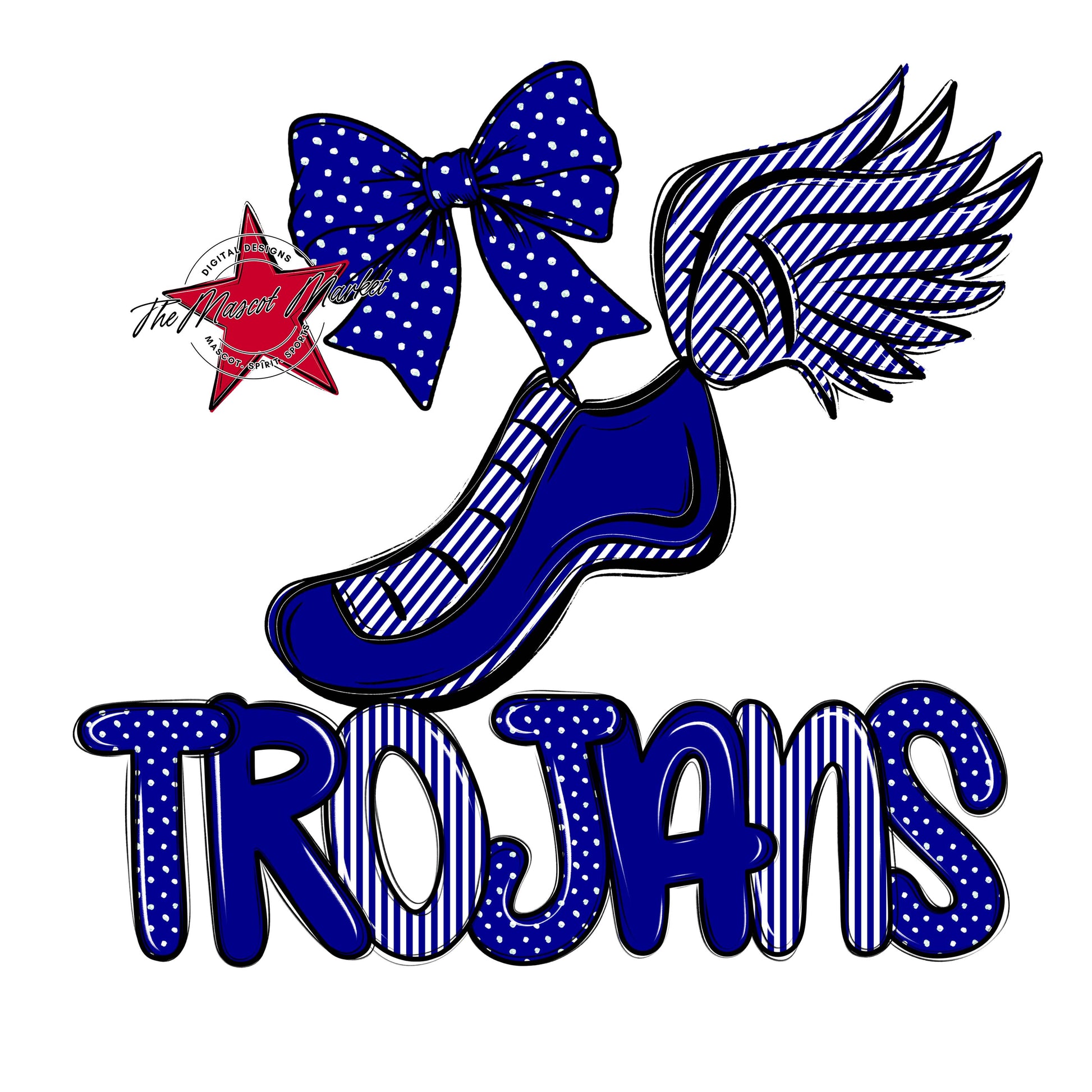 Trojans Track Spirit Design-Blue