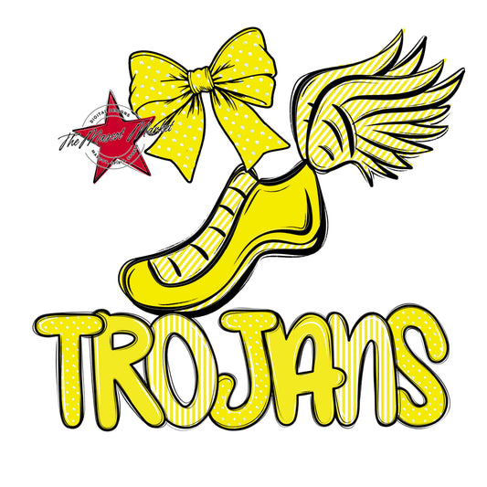 Trojans Track Spirit Design-Bright Yellow