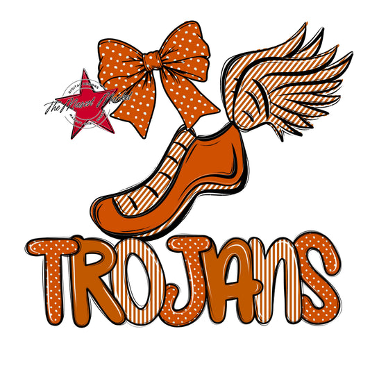 Trojans Track Spirit Design-Burnt Orange