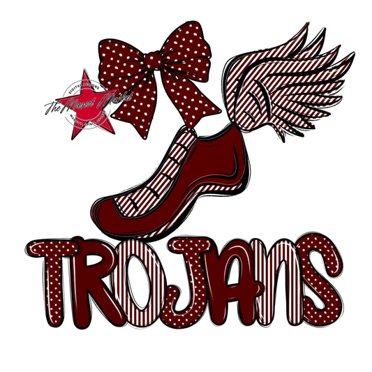 Trojans Track Spirit Design-Maroon