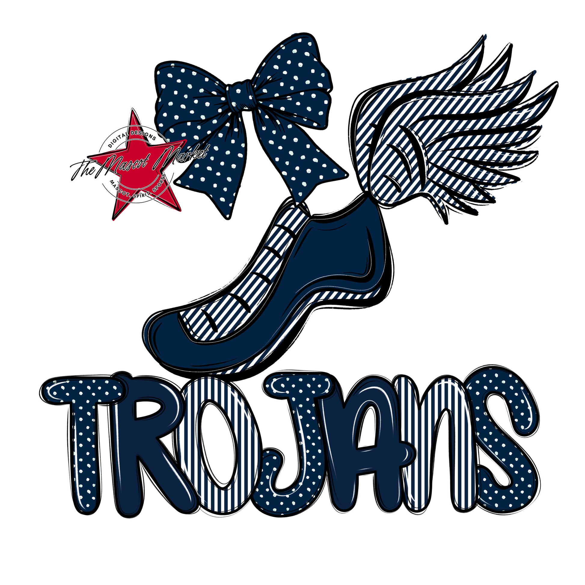 Trojans Track Spirit Design-Navy