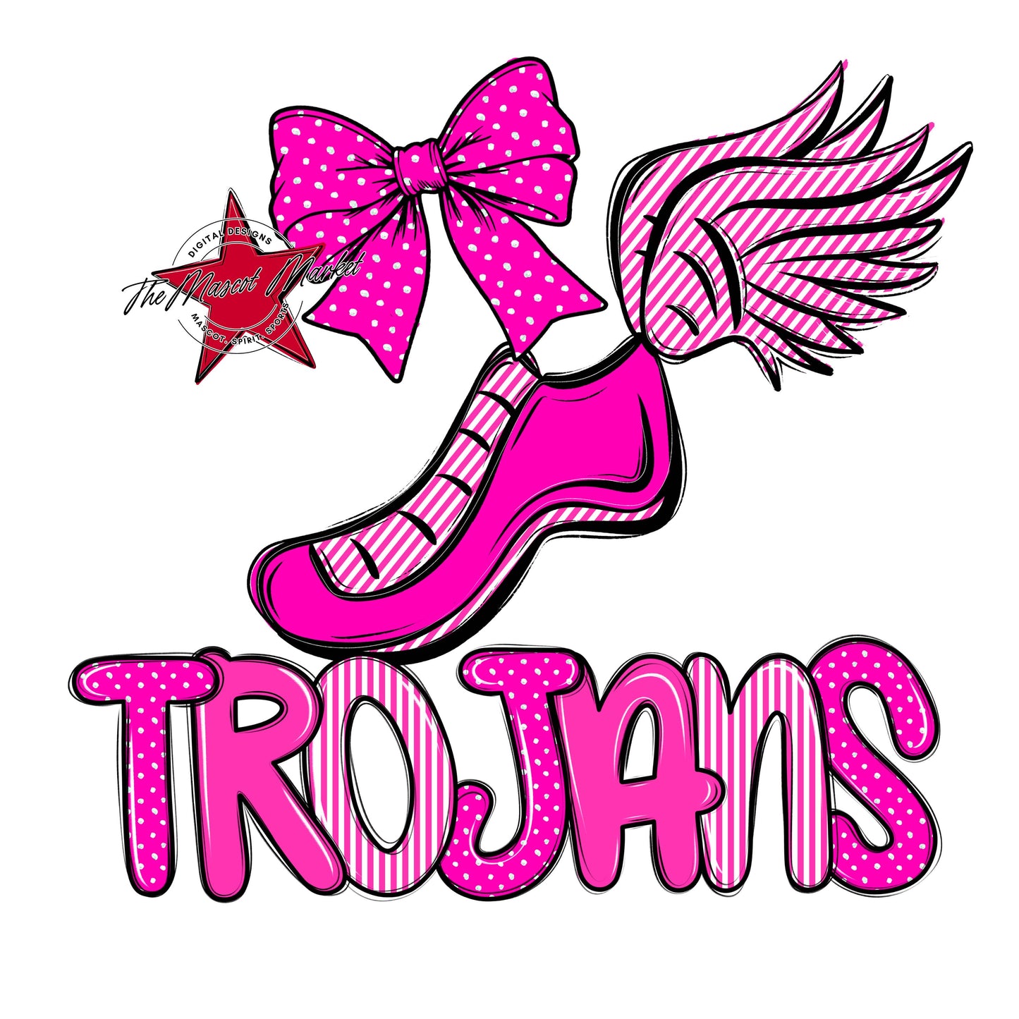 Trojans Track Spirit Design-Pink
