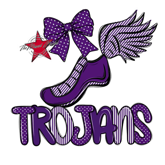 Trojans Track Spirit Design-Purple