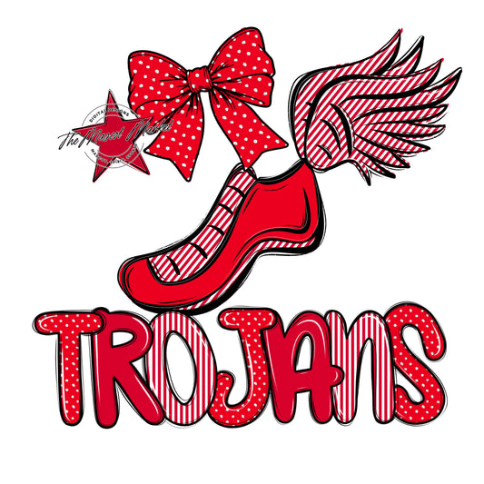 Trojans Track Spirit Design-Red