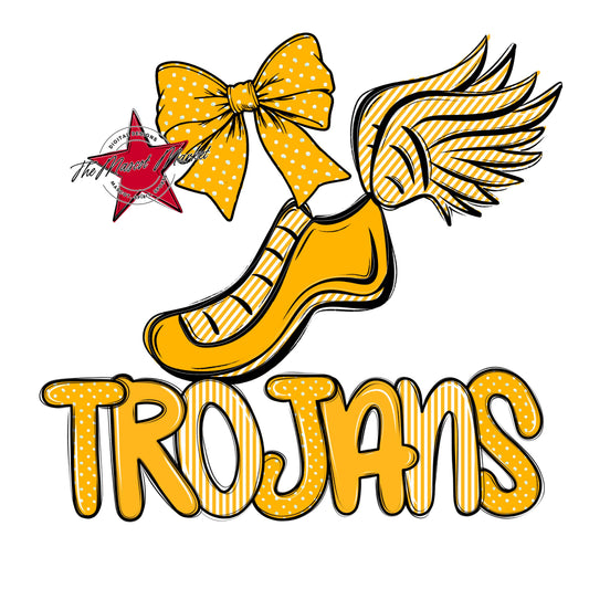 Trojans Track Spirit Design-Yellow