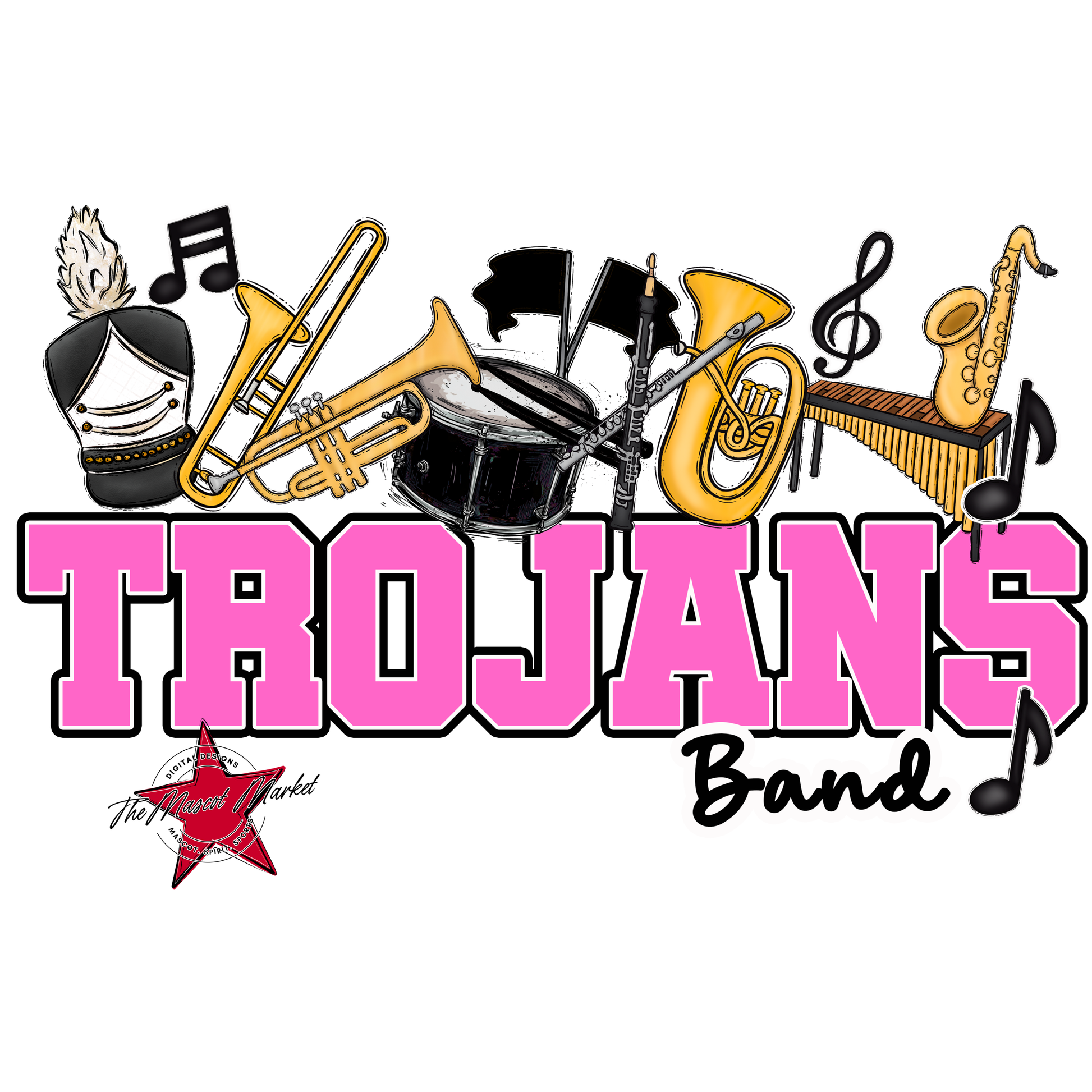 Trojans Varsity Band-Baby Pink