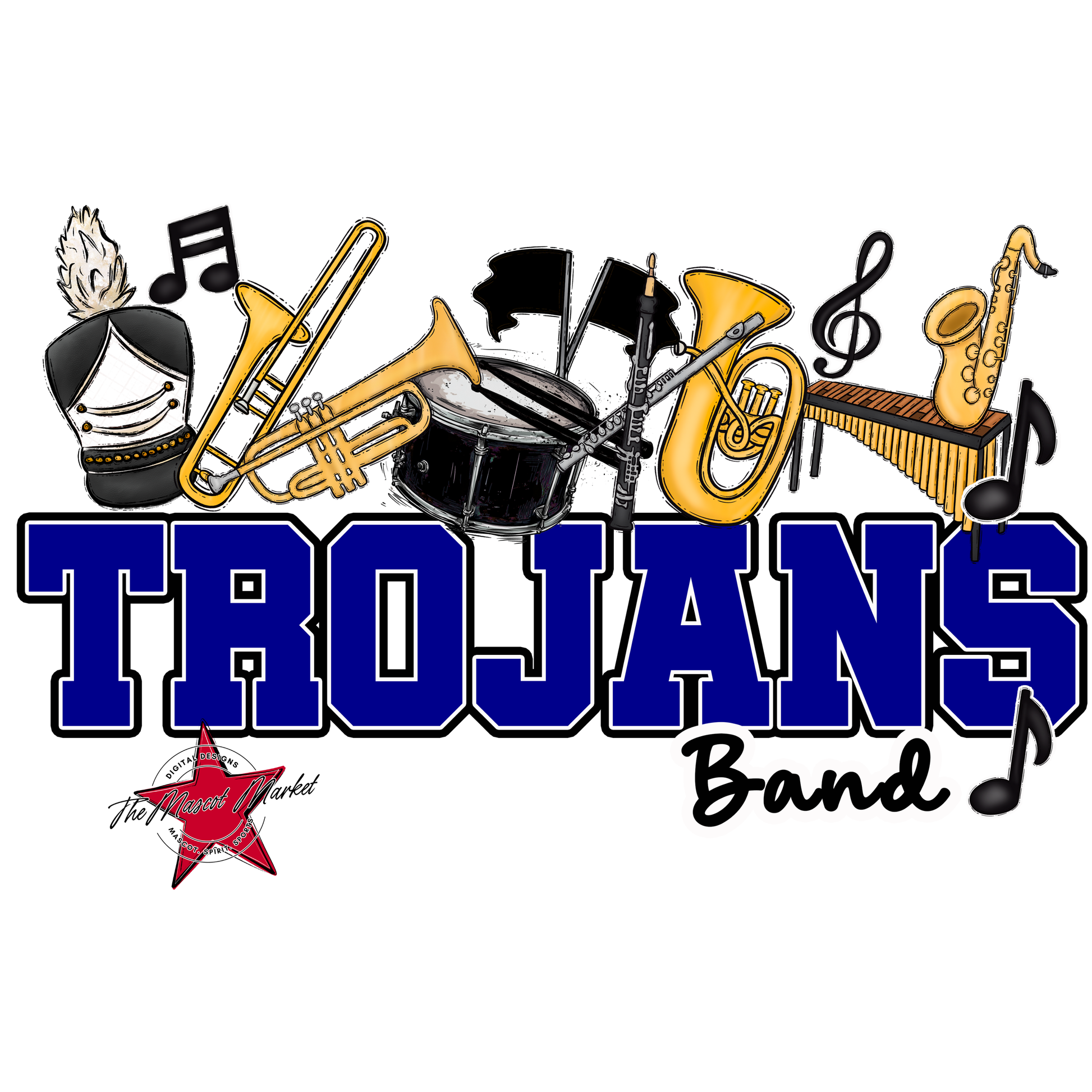 Trojans Varsity Band-Blue