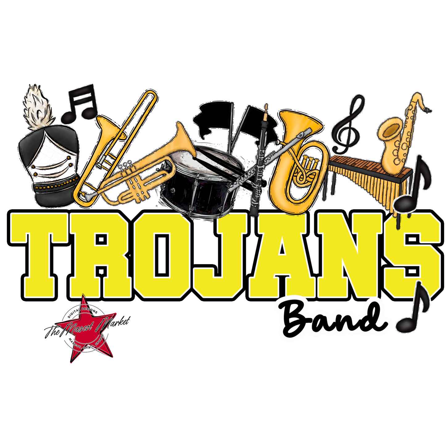Trojans Varsity Band-Bright Yellow