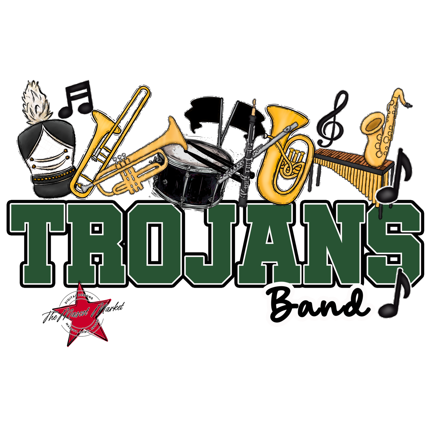 Trojans Varsity Band-Green