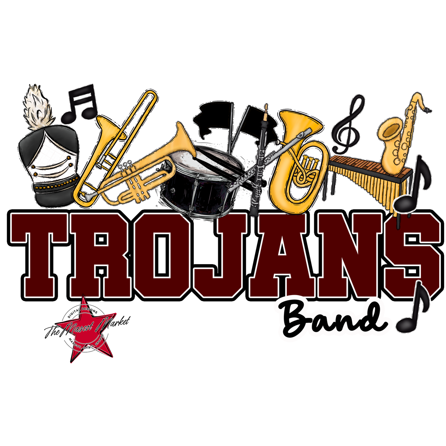 Trojans Varsity Band-Maroon