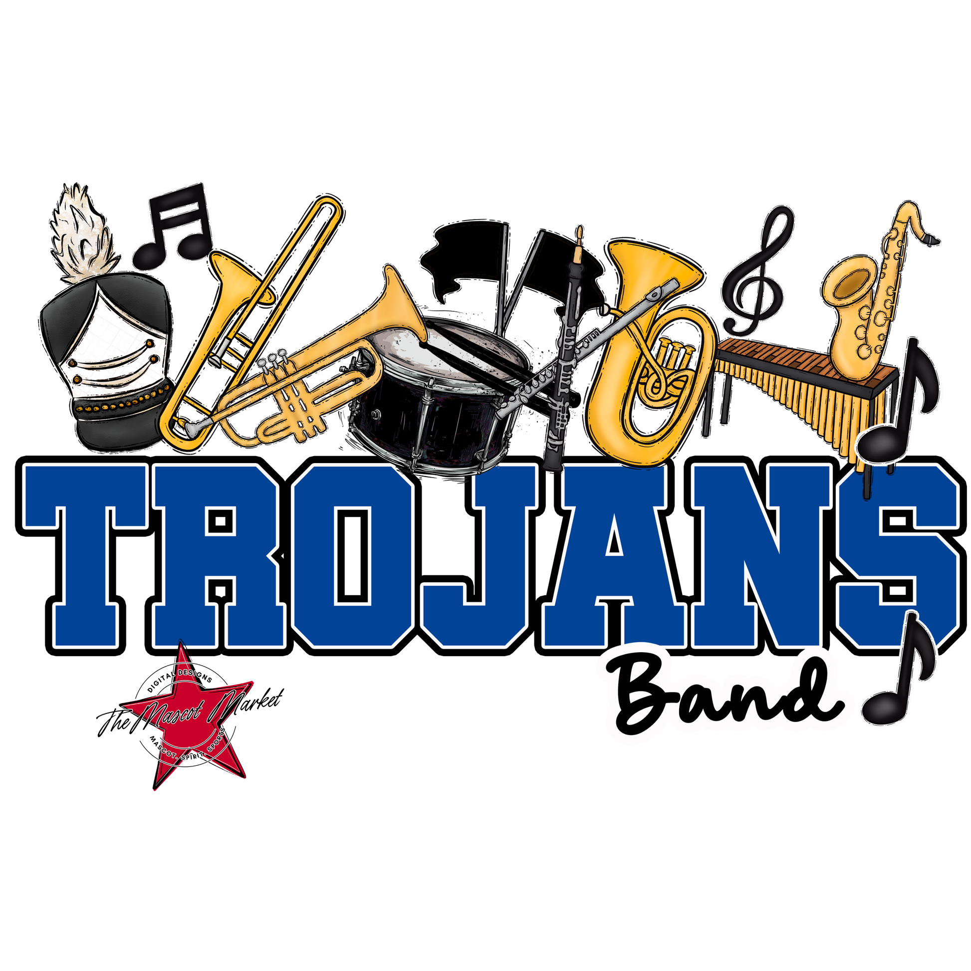 Trojans Varsity Band-Off Blue