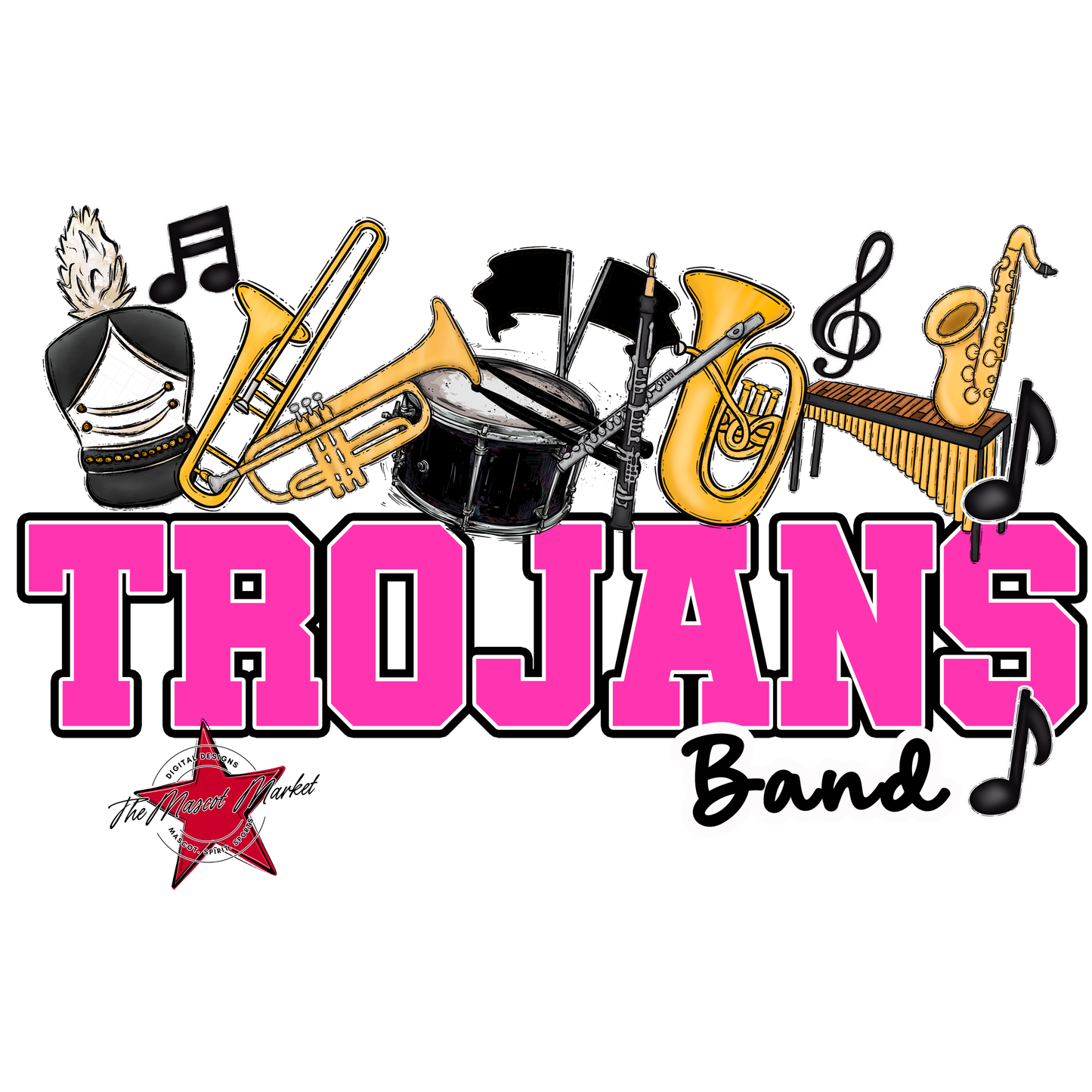 Trojans Varsity Band-Pink
