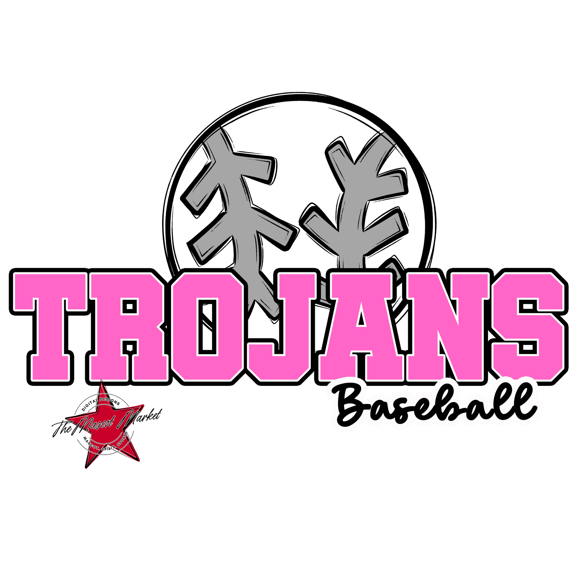 Trojans Varsity Baseball-Baby Pink
