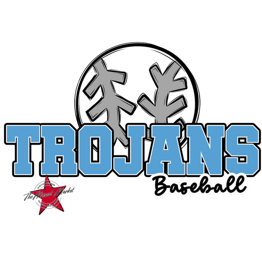 Trojans Varsity Baseball-Carolina Blue