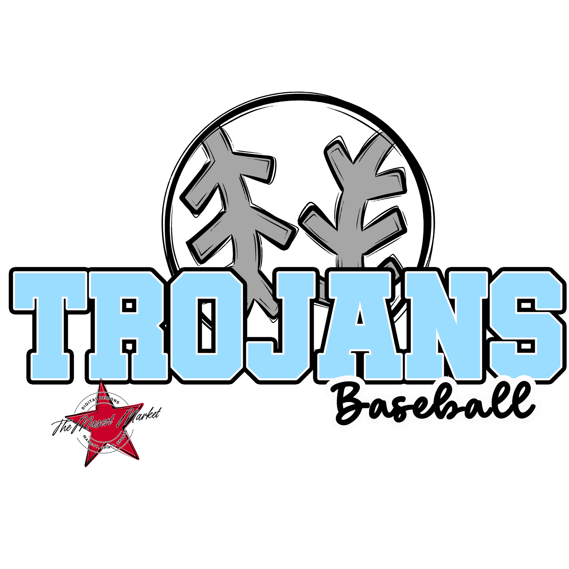 Trojans Varsity Baseball-Columbia Blue