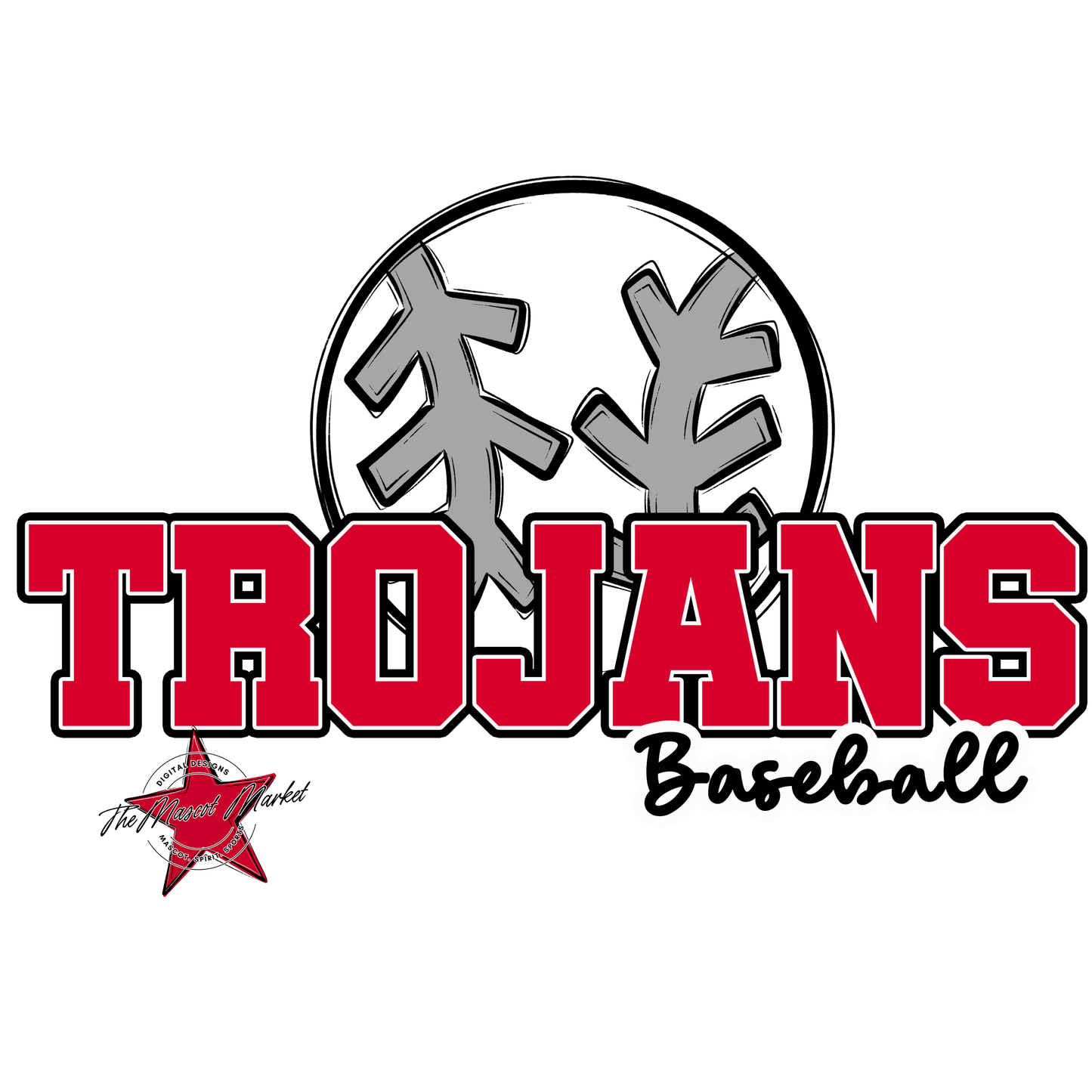 Trojans Varsity Baseball-Red