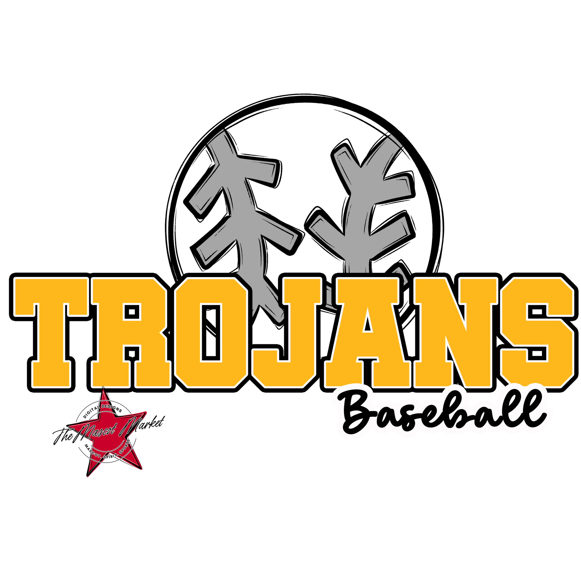 Trojans Varsity Baseball-Yellow
