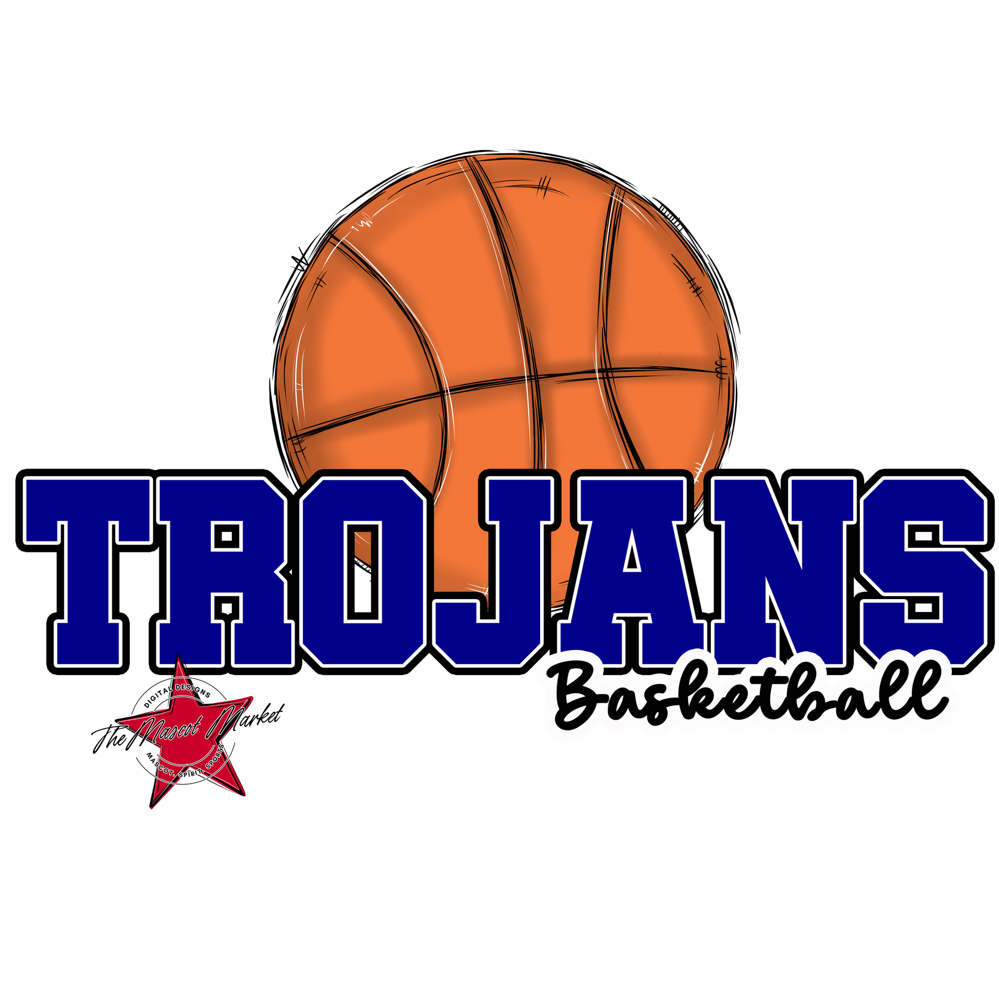 Trojans Varsity Basketball-Blue