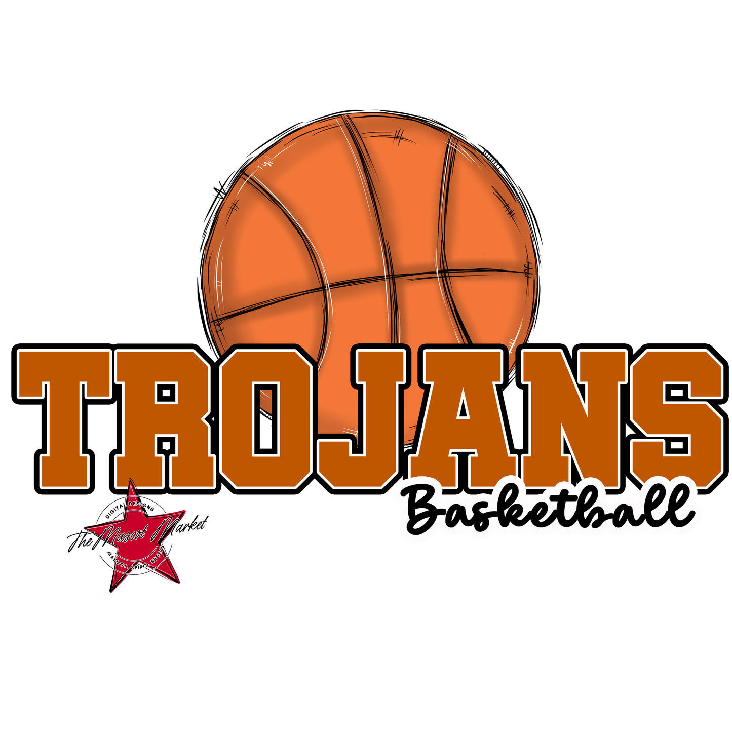 Trojans Varsity Basketball-Burnt Orange