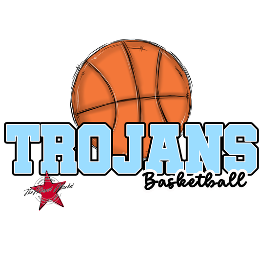 Trojans Varsity Basketball-Columbia Blue