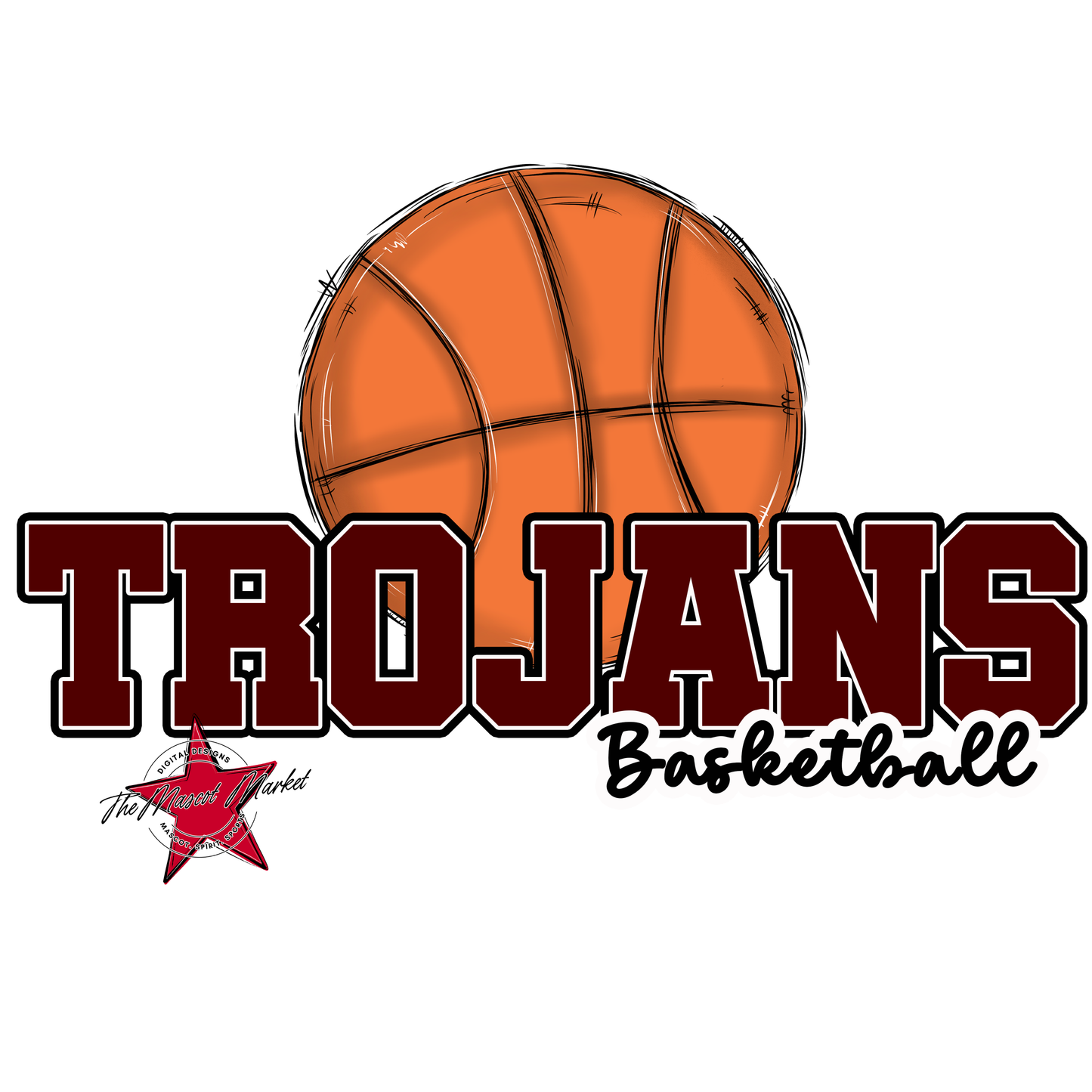 Trojans Varsity Basketball-Maroon