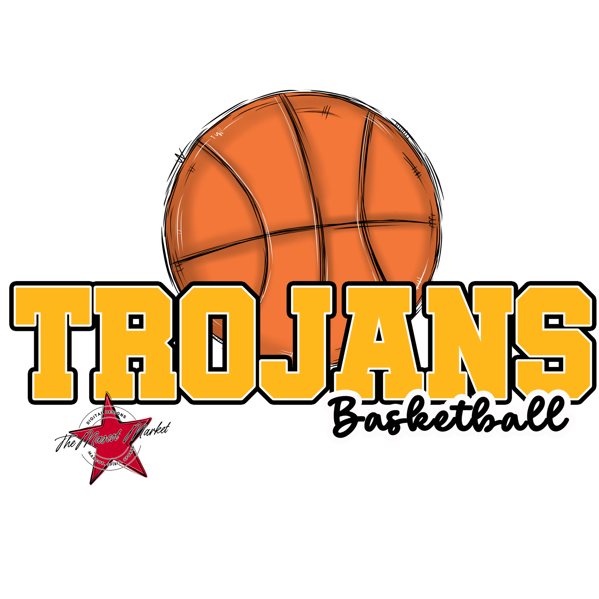 Trojans Varsity Basketball-Yellow