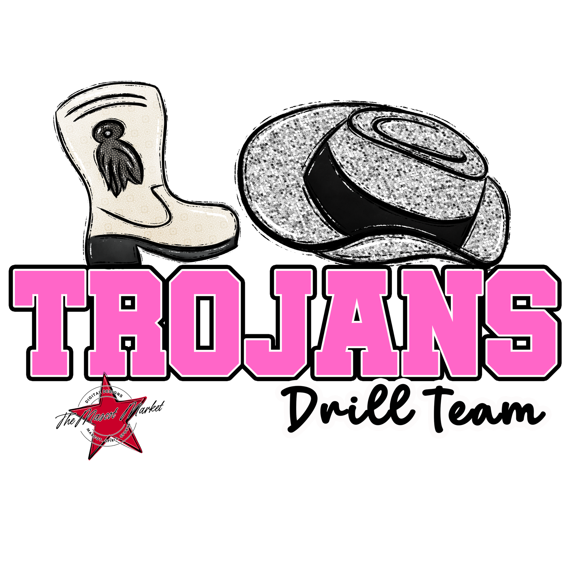 Trojans Varsity Drillteam-Baby Pink