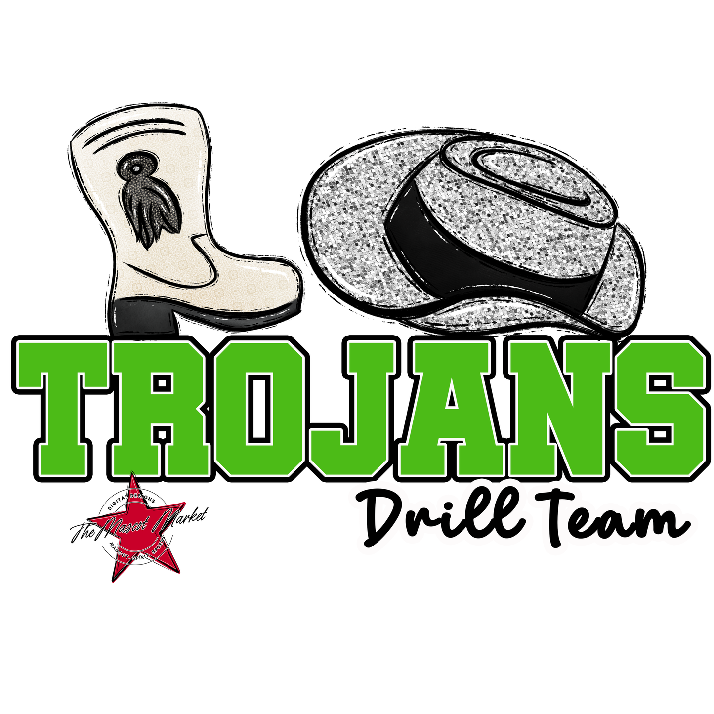 Trojans Varsity Drillteam-Bright Green
