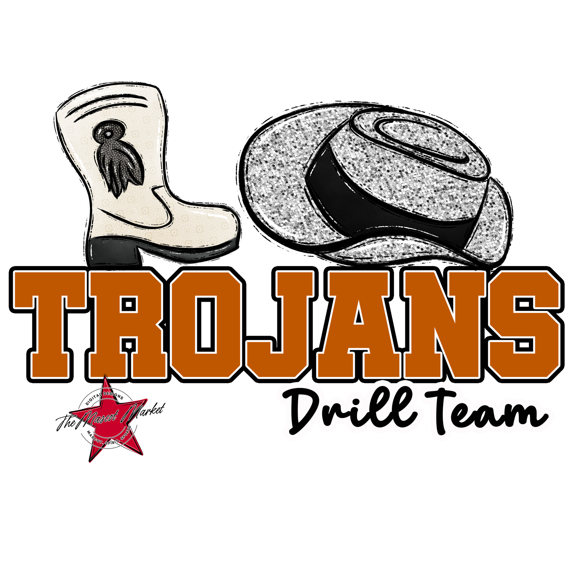 Trojans Varsity Drillteam-Burnt Orange