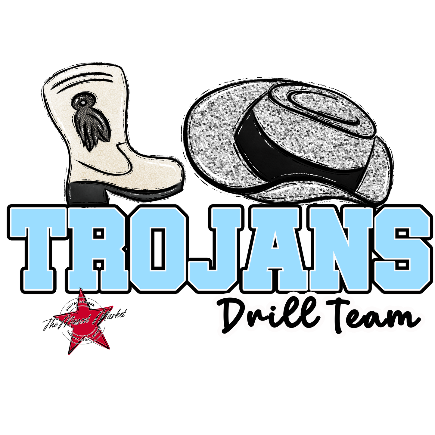 Trojans Varsity Drillteam-Columbia Blue