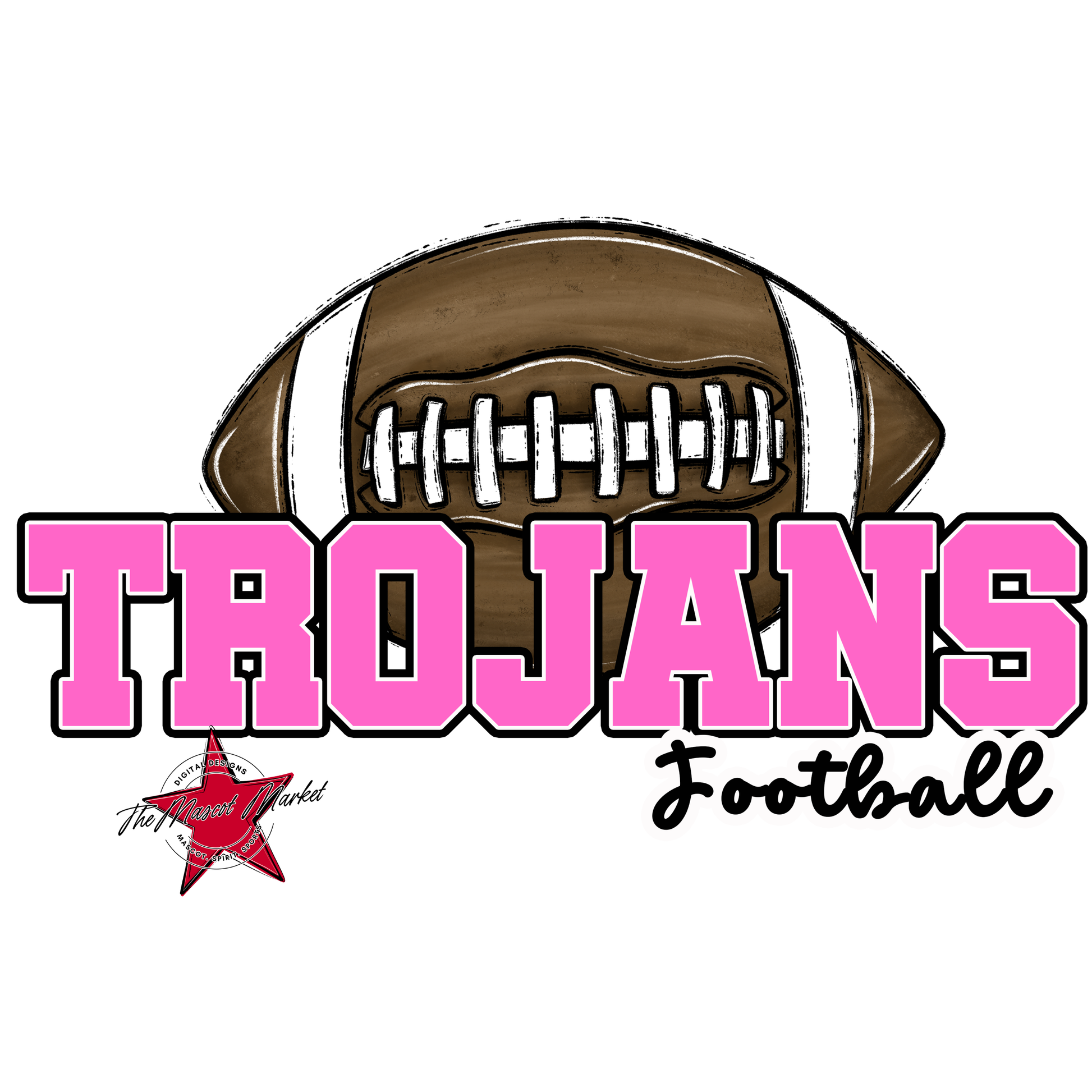 Trojans Varsity Football-Baby Pink