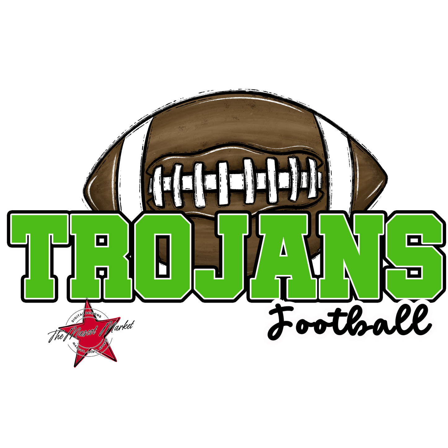 Trojans Varsity Football-Bright Green