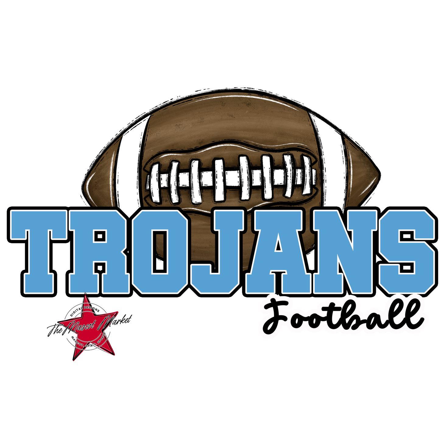 Trojans Varsity Football-Carolina Blue