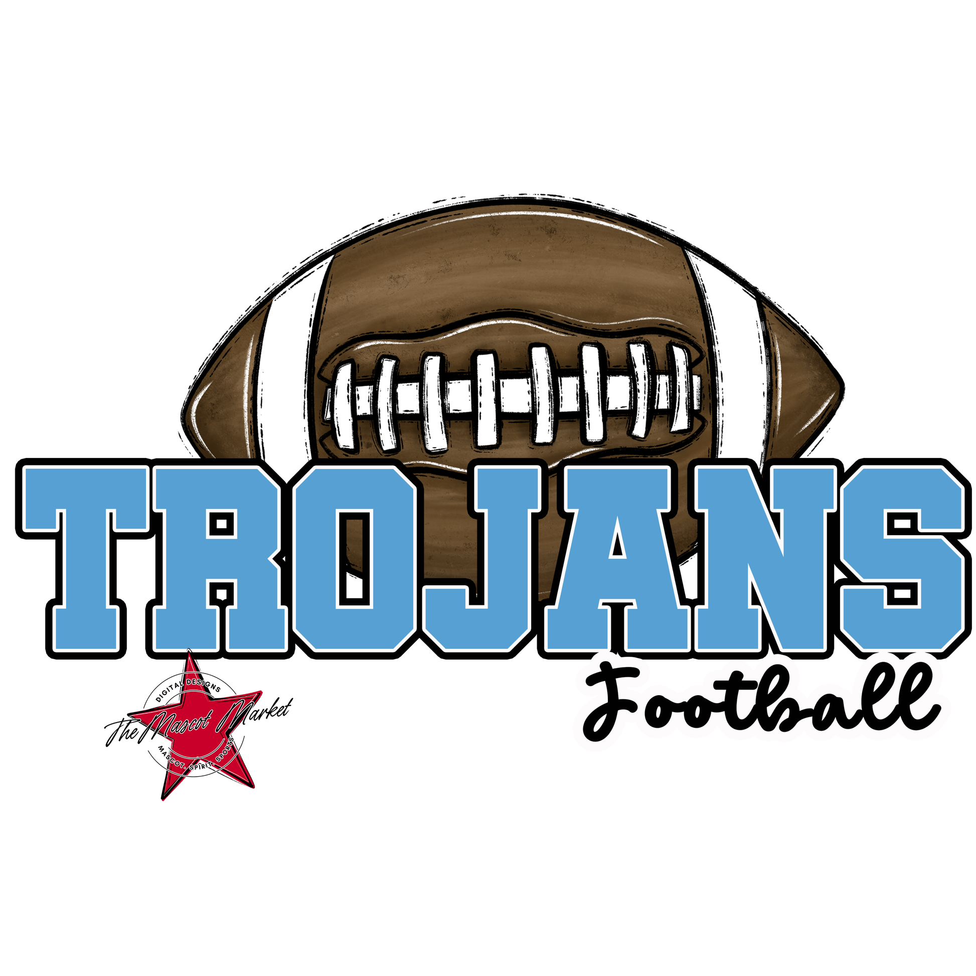 Trojans Varsity Football-Carolina Blue