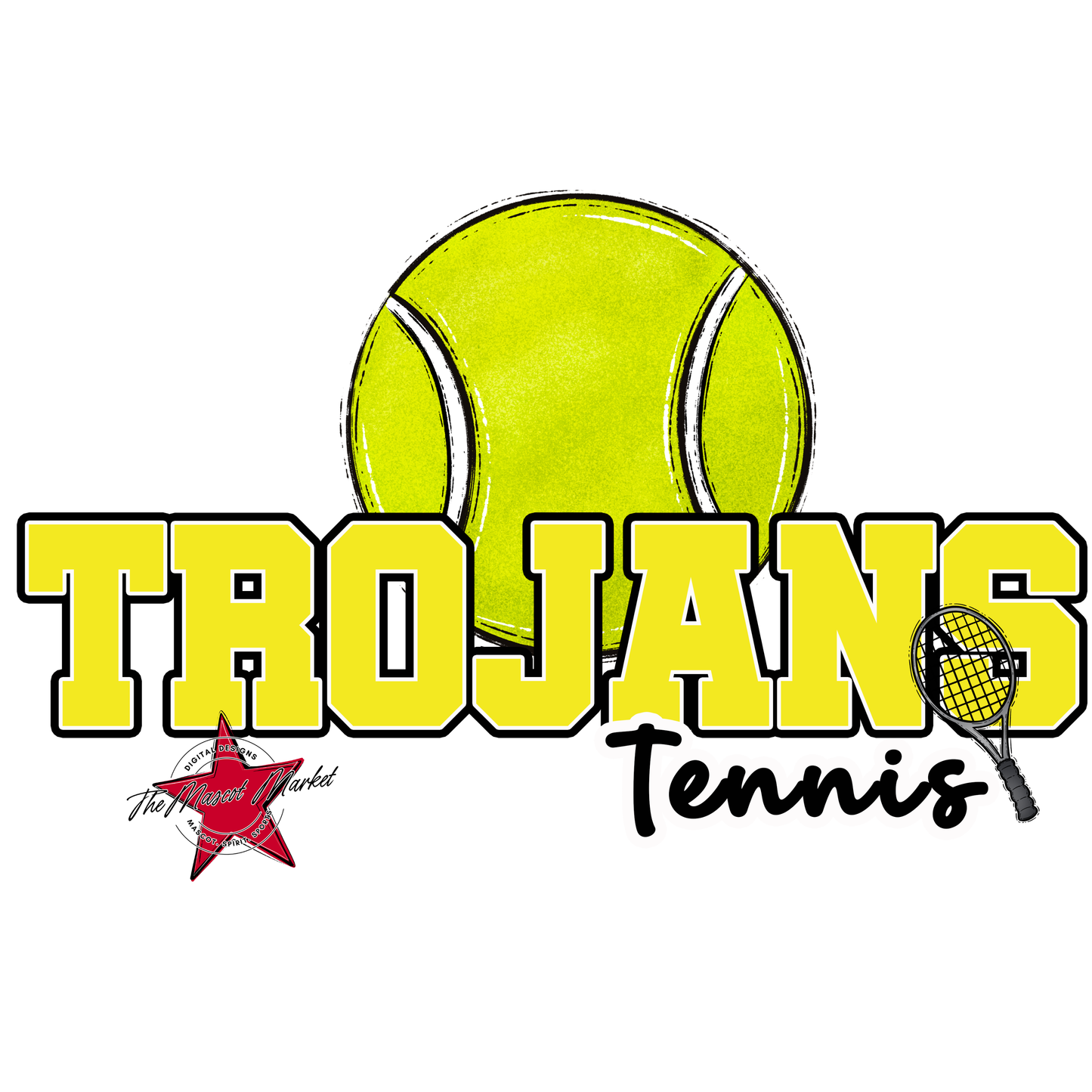 Trojans Varsity Tennis-Bright Yellow