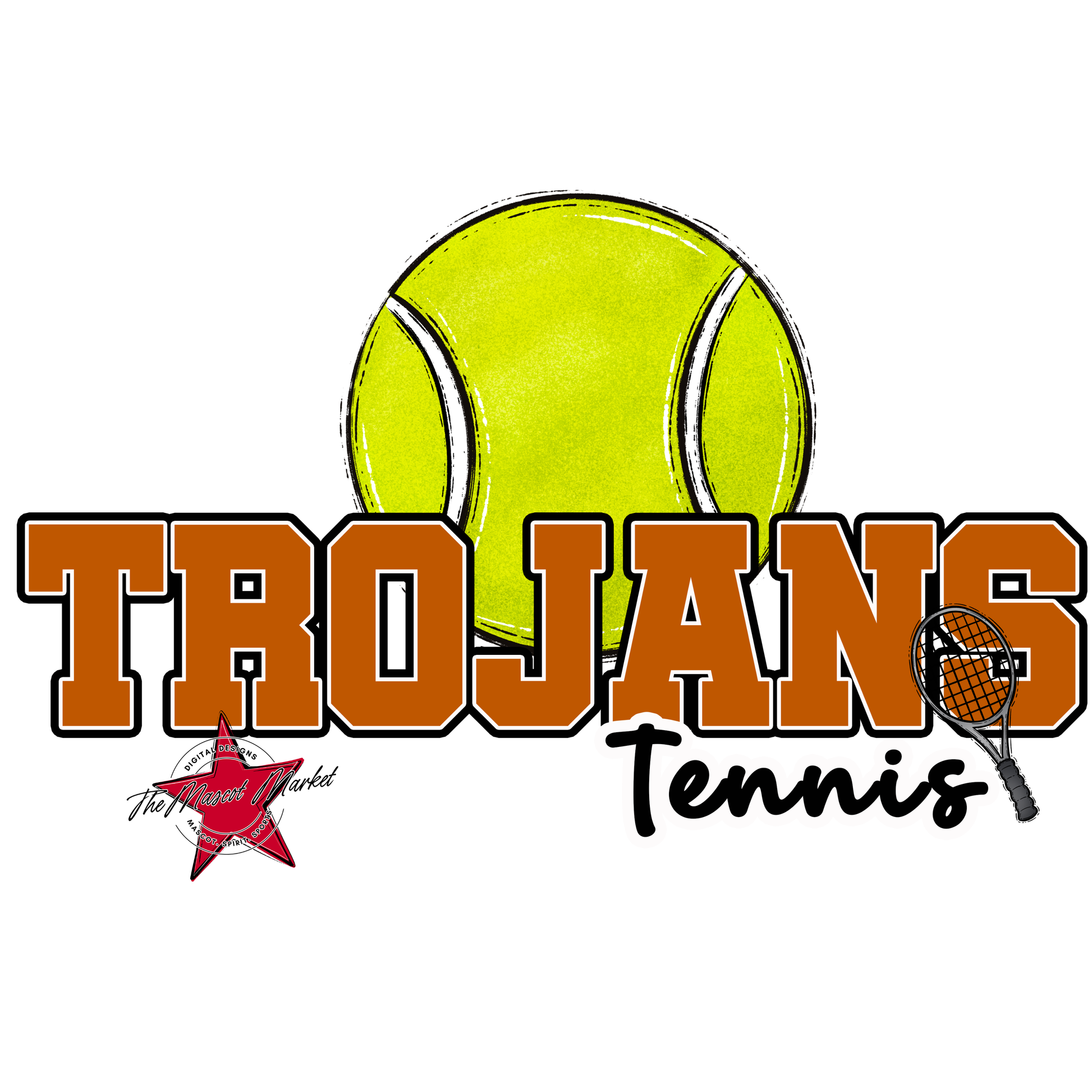 Trojans Varsity Tennis-Burnt Orange