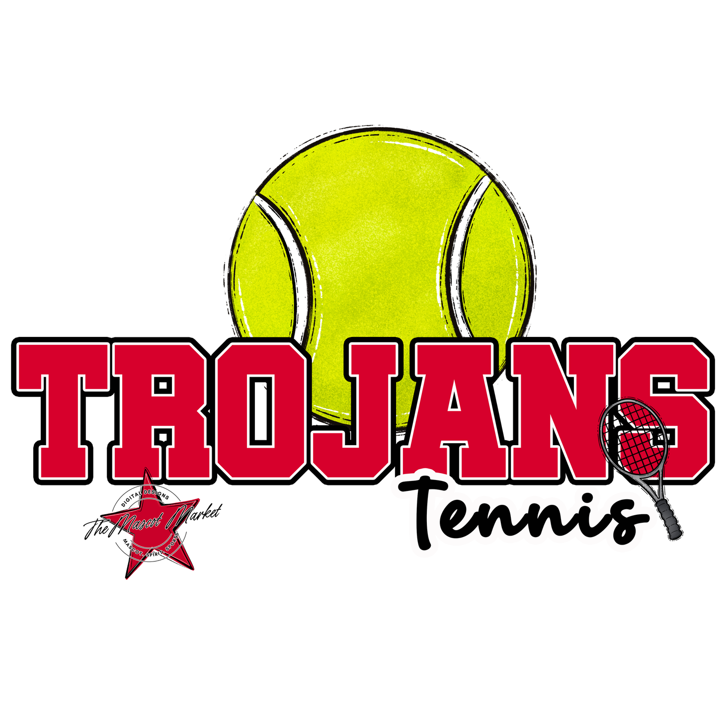 Trojans Varsity Tennis-Red