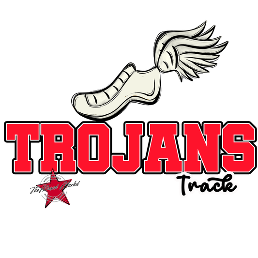 Trojans Varsity Track-Bright Red